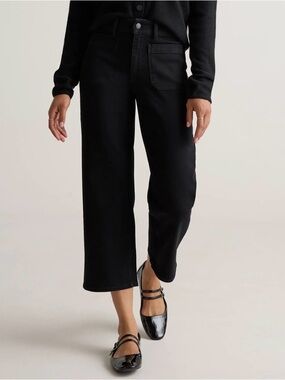 Quince Bella stretch patch pocket wide leg jeans